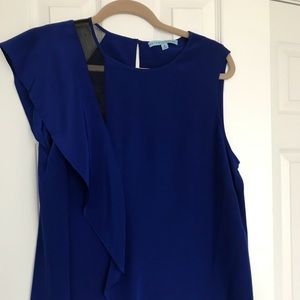 Antonio Melani asymmetrical electric blue blouse